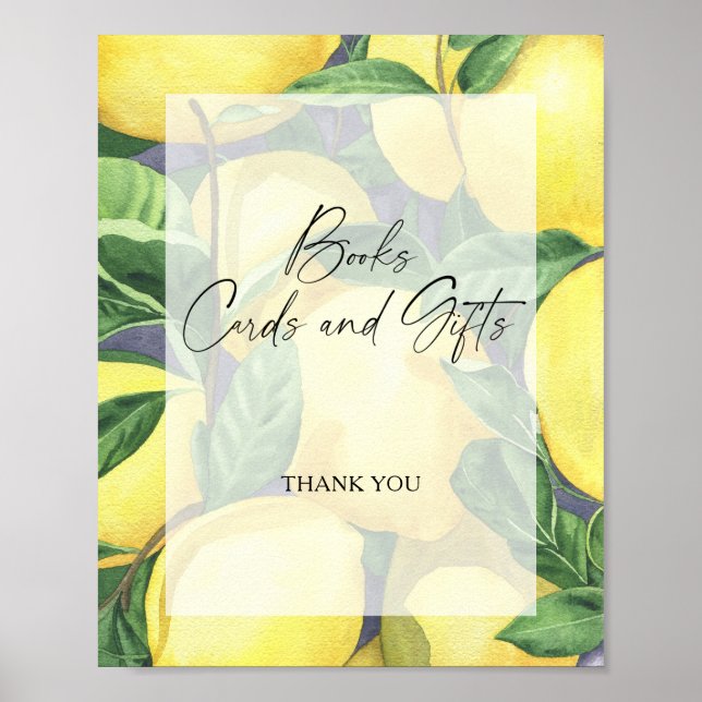 LEMONS - BOOKS CARDS AND GIFTS  Poster (Front)