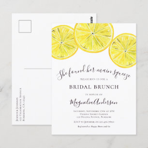 Lemons Bridal Brunch Invitation Postcard