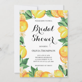 Lemons Bridal Shower invitation