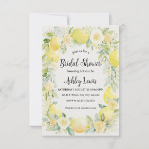 Lemons Bridal shower invite, Lemons shower Invitation