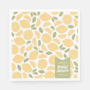 Lemons Bridal Shower Personalized Napkin