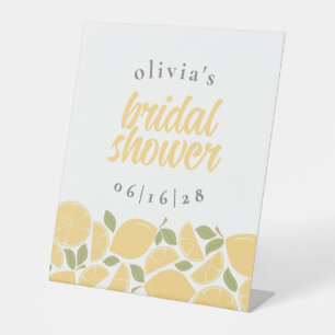 Lemons Bridal Shower Personalized Pedestal Sign