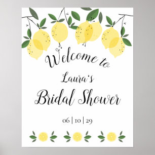 Lemons Bridal Shower Welcome Poster