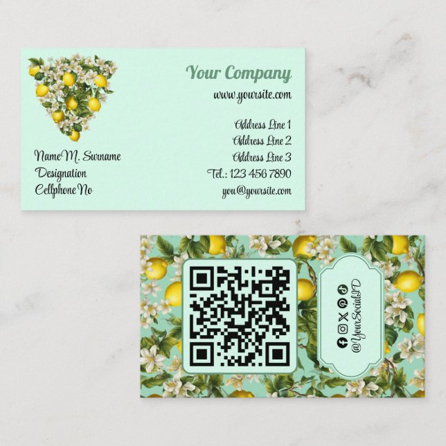 Lemons Business Card (Front/Back)