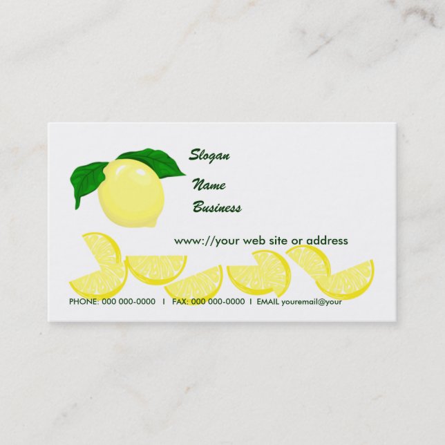 Lemons Business Card (Front)