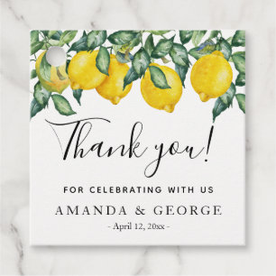 Lemons Calligraphy Favour Tags