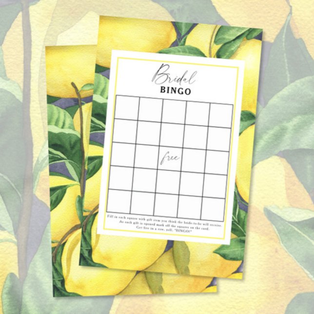 Lemons Citrus - Bridal shower bingo game (Creator Uploaded)