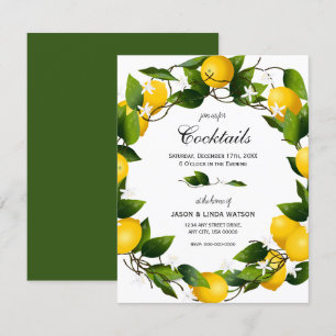 Lemons Citrus Fruit Botanical Invitation