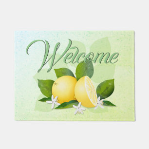 Lemons Citrus Fruit Floral Doormat