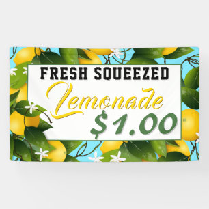 Lemons Citrus Fruit Lemonade Stand Banner