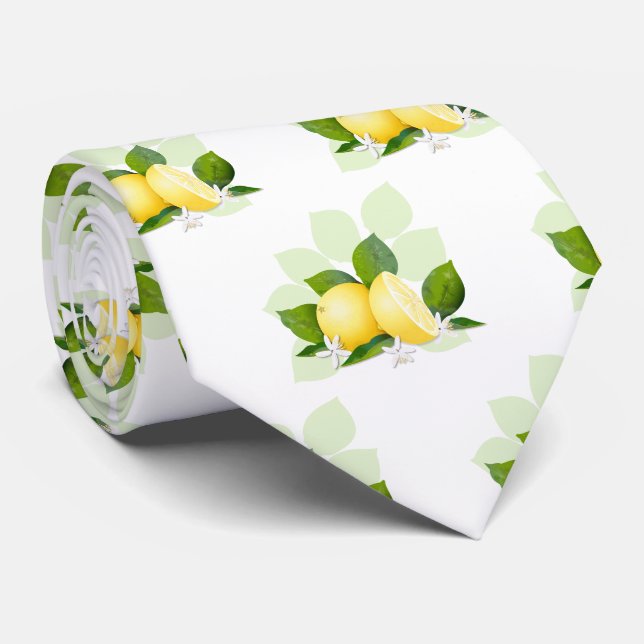 Lemons Citrus Fruit Tie (Rolled)