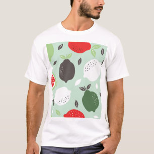 Lemons Citrus Fruits Vintage Wallpaper T-Shirt