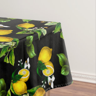 Lemons,citrus,mediterranean art      tablecloth