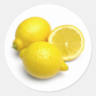 lemons classic round sticker