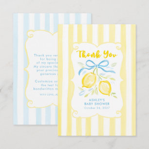 Lemons Cute Boy Baby Shower Thank You Card