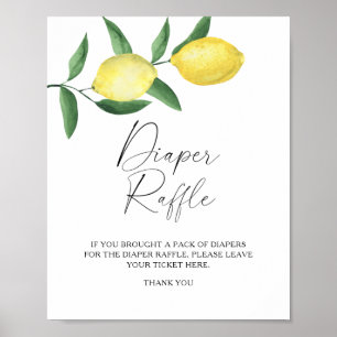 Lemons - diaper raffle poster