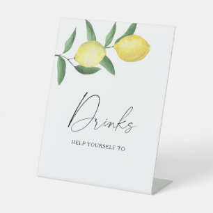 Lemons - Drinks Poster Pedestal Sign