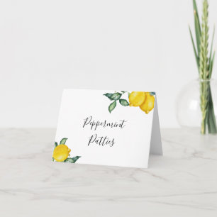 Lemons editable table sign card