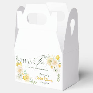  lemons Eucalyptus Rose Bridal Shower Thank You Favor Box