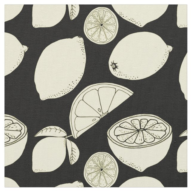 Lemons Fabric (Close Up)