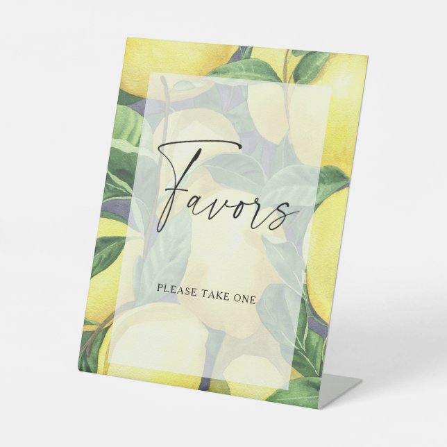 Lemons - Favours Poster Pedestal Sign (Front)