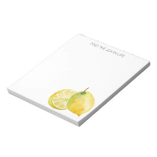 Lemons Find Joy in Life Personalized Notepad