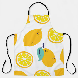 Lemons fruits seamless pattern apron