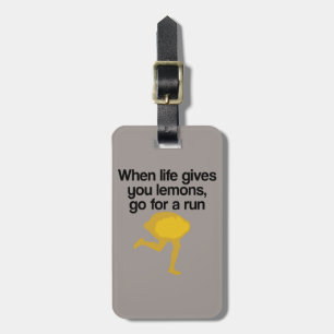 Lemons Go Run Luggage Tag