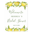 Lemons Greenery Blossom Bridal Shower Sign