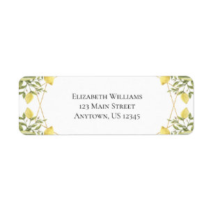 Lemons Greenery Return Address