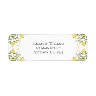 Lemons Greenery Return Address