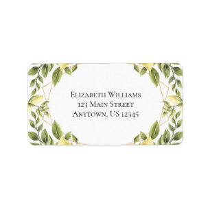 Lemons Greenery Return Address Label