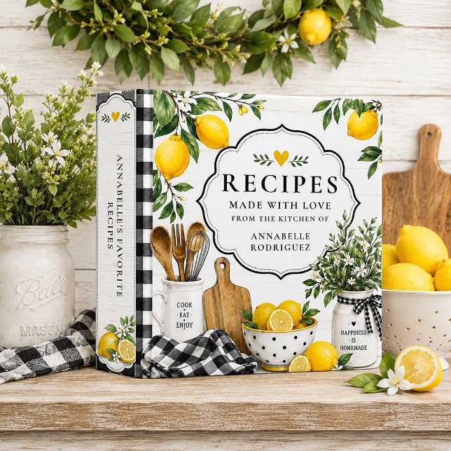 Lemons Greenery Rustic Farmhouse Recipe | Binder (Creator Uploaded)
