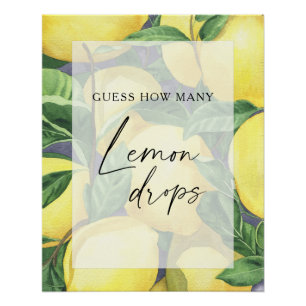 Lemons - guess how many lemon drops poster
