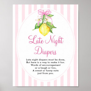 Lemons Late Night Diapers Sign