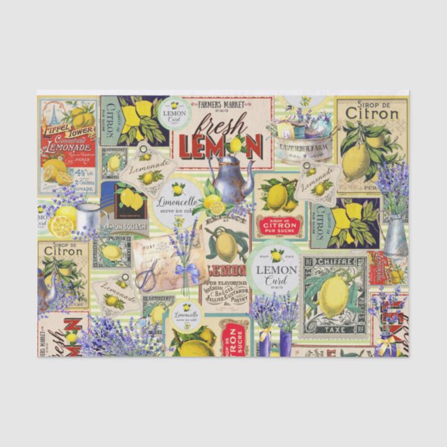 Lemons & Lavender Tissue Paper (Front)