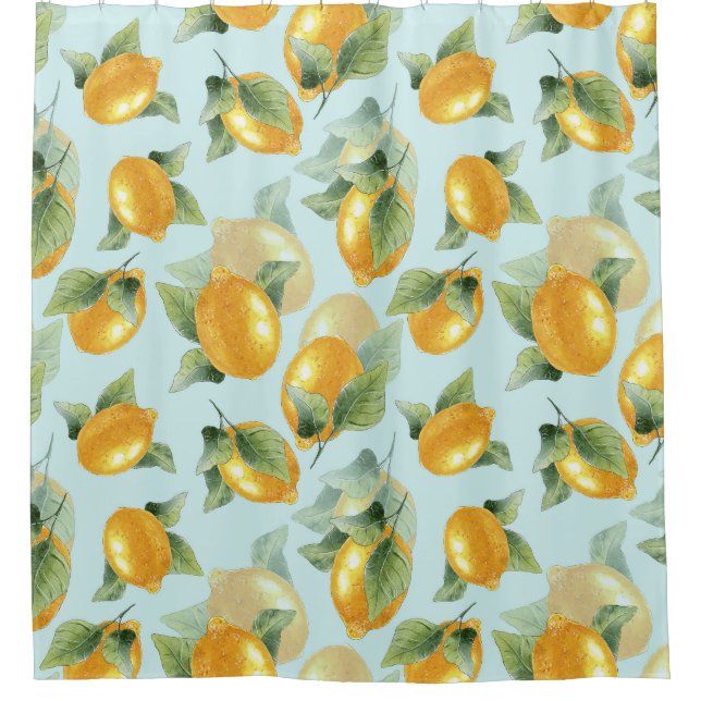 Lemons Leaves: Watercolor Seamless Print (Front)