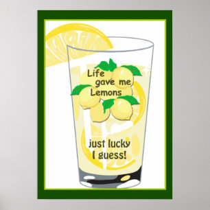 Lemons Lemonade Funny Lucky Poster 20 x 28