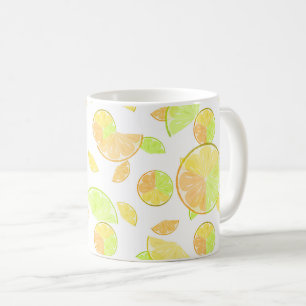 lemons lime orange slices fruit citrus nature coffee mug