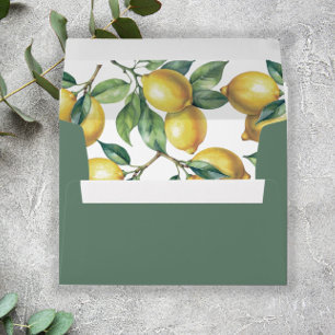 Lemons Mediterranean Sicilian Destination Wedding Envelope