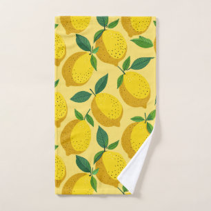 Lemons Mediterranean Style Summer Hand Towel