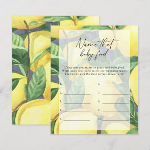 Lemons - Name that baby food shower game