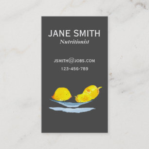 Lemons nutritionist wellness coach business card