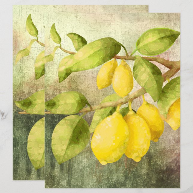 Lemons on a Branch (Front/Back)