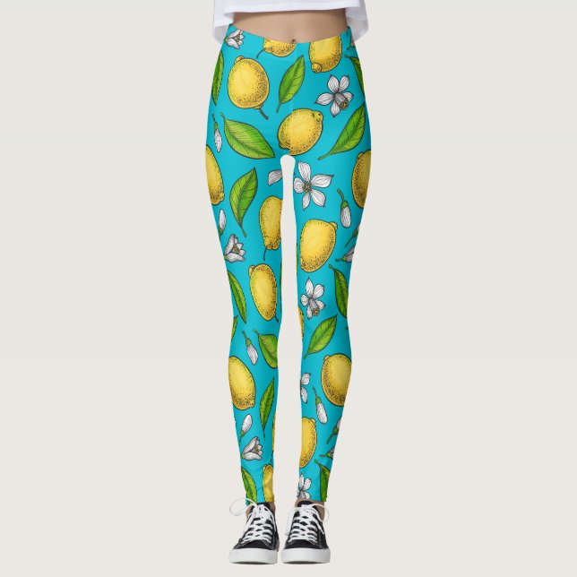 Lemons on blue leggings (Front)
