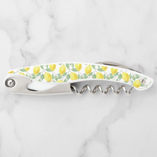Lemons On White Corkscrew (Front)