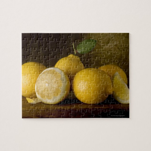 lemons on wood jigsaw puzzle (Horizontal)
