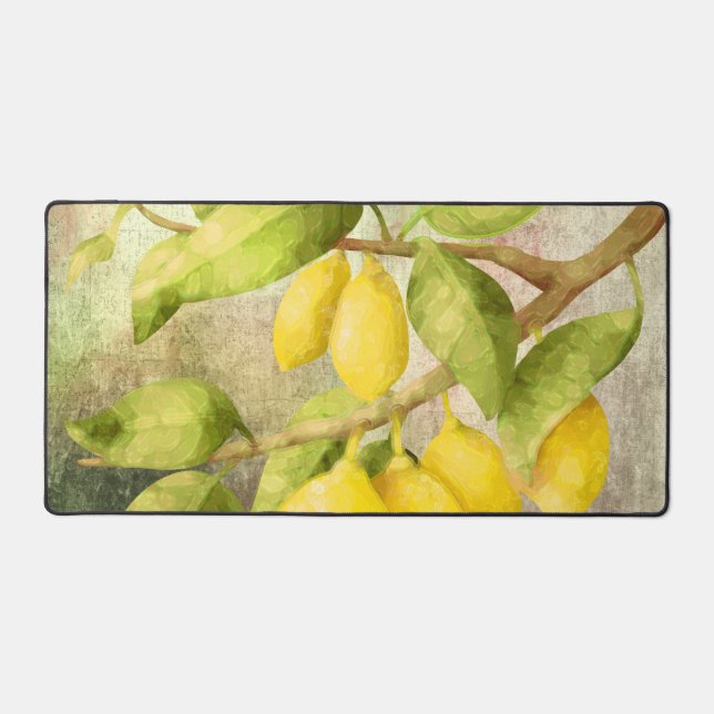 Lemons painting desk mat (Front)