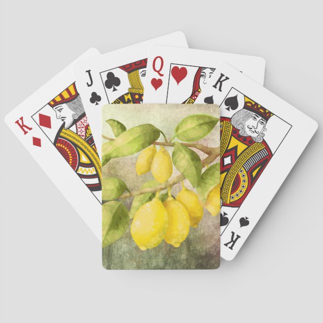 Lemons Painting  Playing Cards (Back)