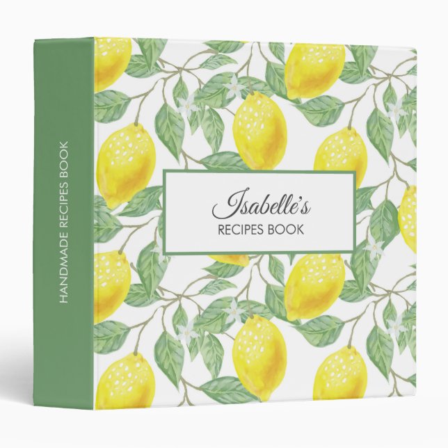 Lemons Pattern  Binder (Front/Spine)